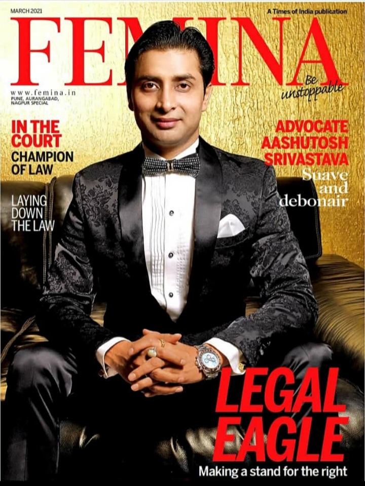 Advocate Aashutosh Srivastava is featured on Femina coverpage